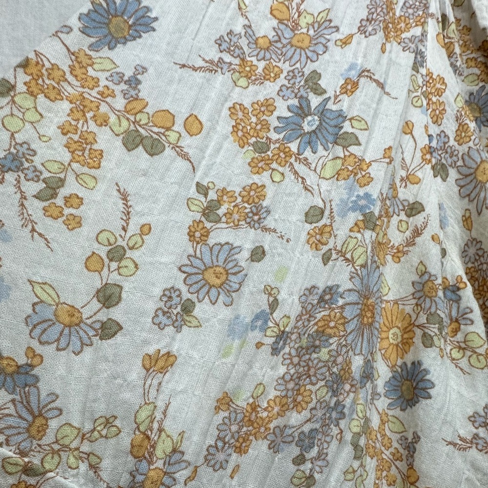Abercrombie & Fitch Y2K Boho Cottage Core Floral  Coastal Mini Dress  Sz Small - Picture 9 of 13